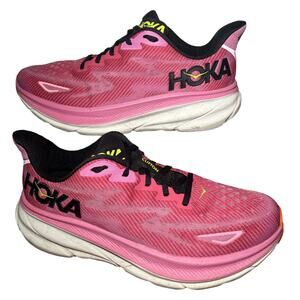 HOKA Women's Clifton 9 Running Athletic Shoes ~ Raspberry Strawberry ~ Size 10 B